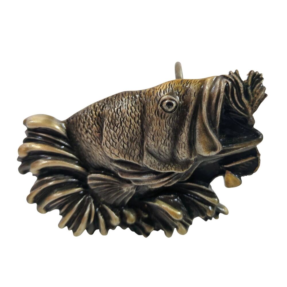 Topwater Largemouth Bass Strike Lure Fisherman Vintage Belt Buckle USA Made